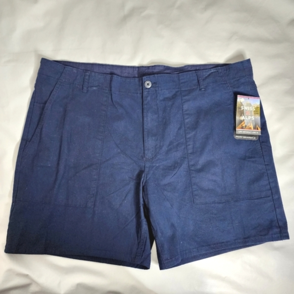 Swiss Alps Performance Shorts Navy Blue Men's Size 44 Waist NWT